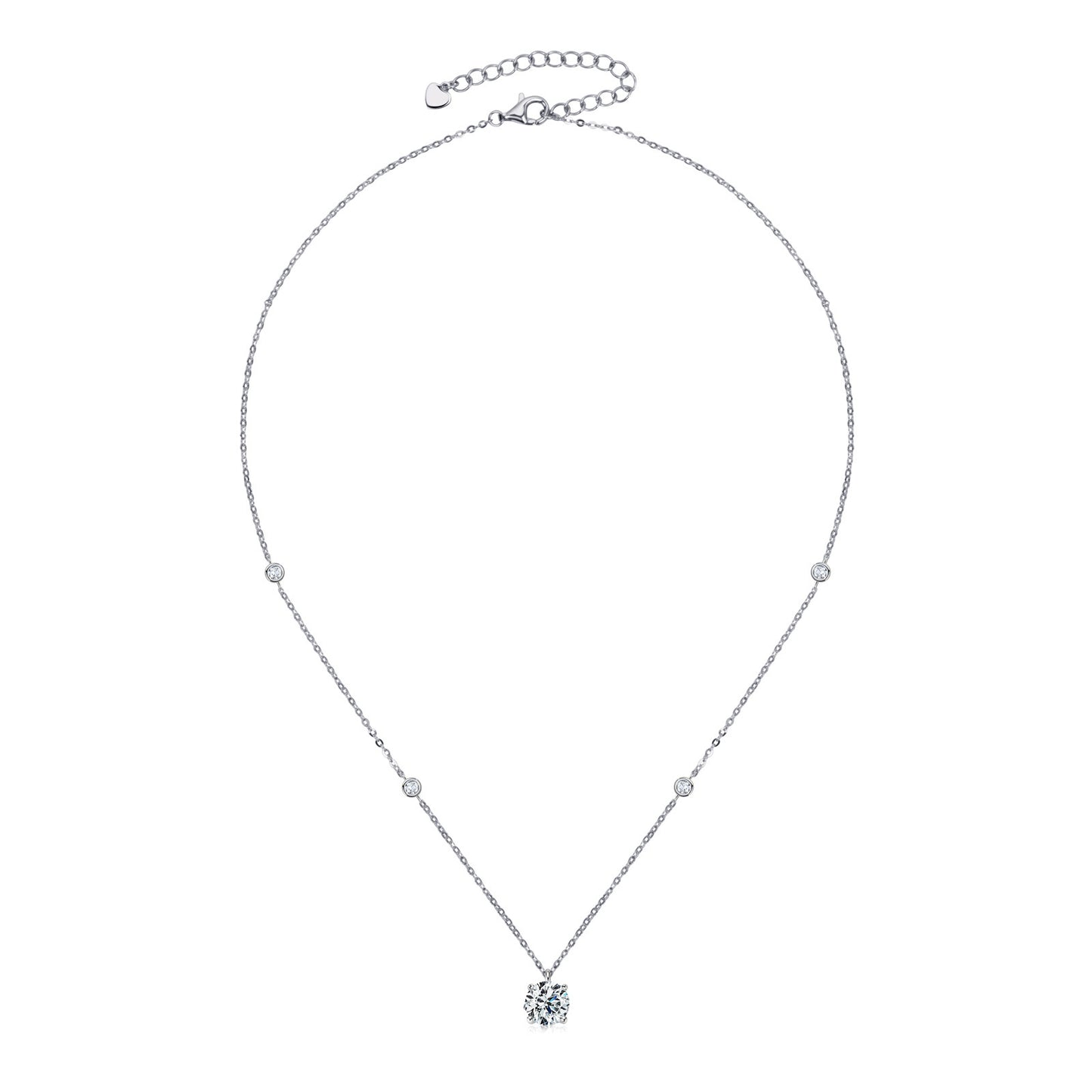 AURÉN Moissanite Necklace –Wish Upon a Star - Premium S925 Sterling Silver