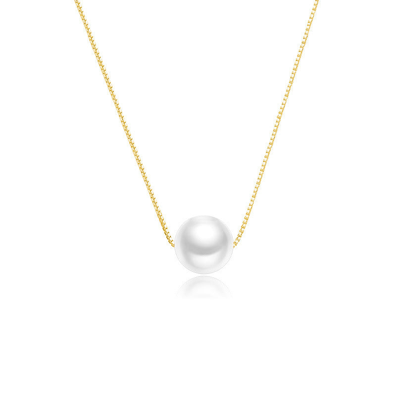 AURÉN | Natural Grace Freshwater Pearl Necklace 925 Sterling Silver / 18K Gold