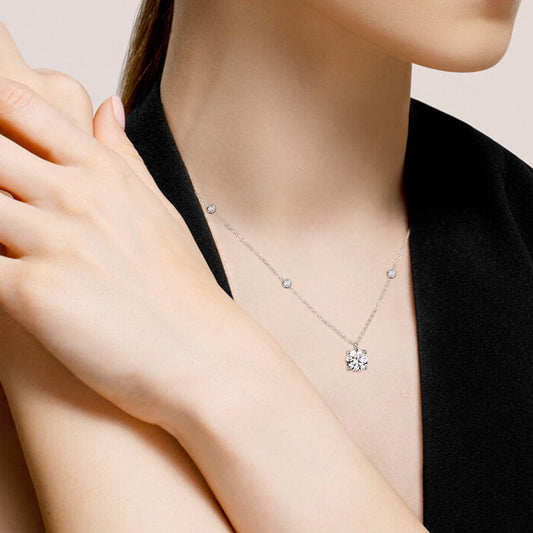 AURÉN Moissanite Necklace –Wish Upon a Star - Premium S925 Sterling Silver