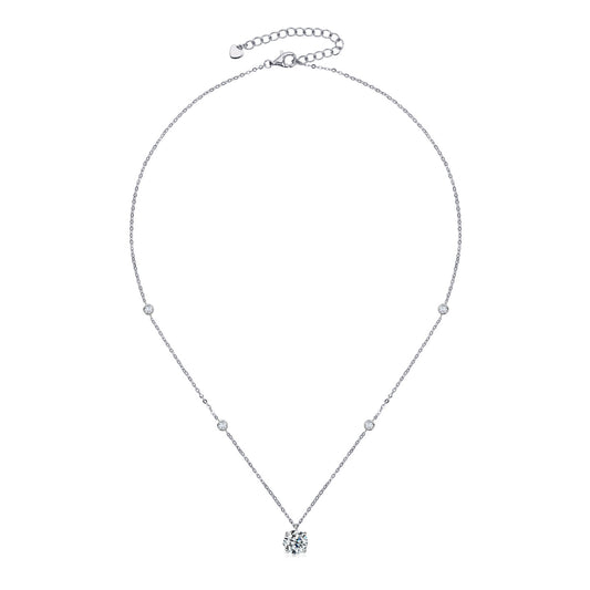AURÉN Moissanite Necklace –Wish Upon a Star - Premium S925 Sterling Silver