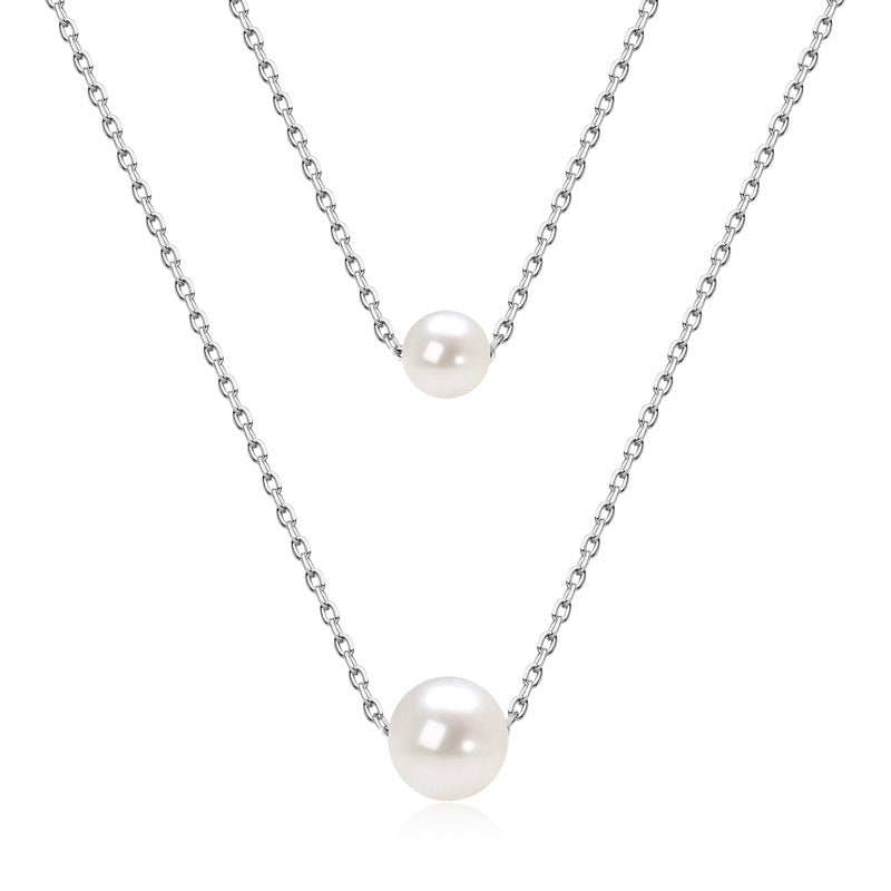 AURÉN Vionelle Double-Layer Pearl Necklace | S925 Sterling Silver / 18K Gold Vermeil